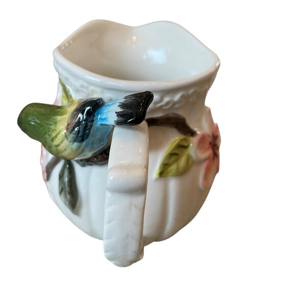 Botanical Collection by Corner Ruby 3D Floral Hummingbird Ceramic Creamer NEW - Picture 4 of 13